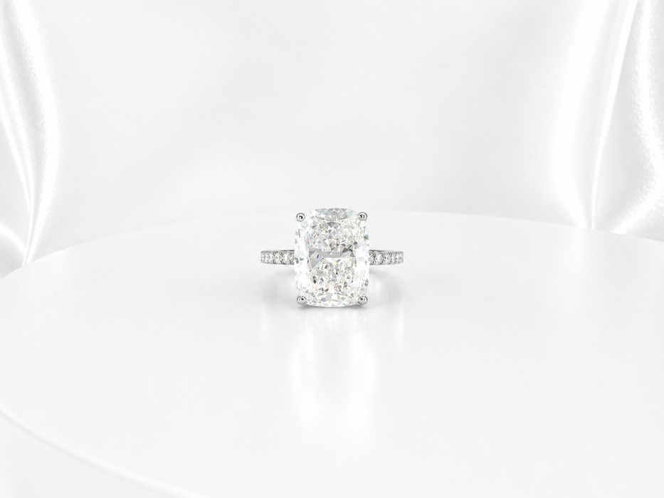 5.59CT Cushion Cut Diamond Engagement Ring