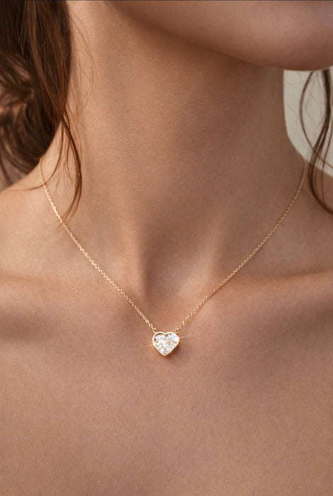 3.27 CTW Brilliant Heart Cut Diamond Pendant