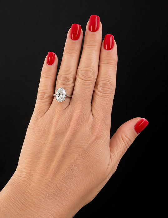 3.82 Oval Diamond Ring