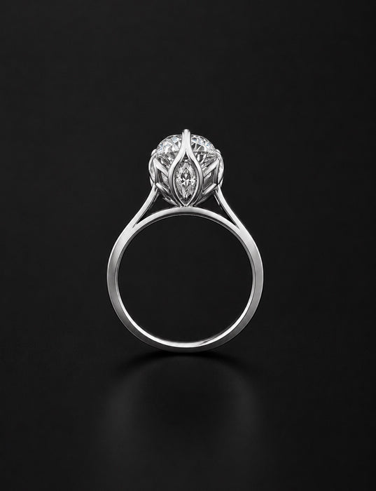 3.82 Oval Diamond Ring