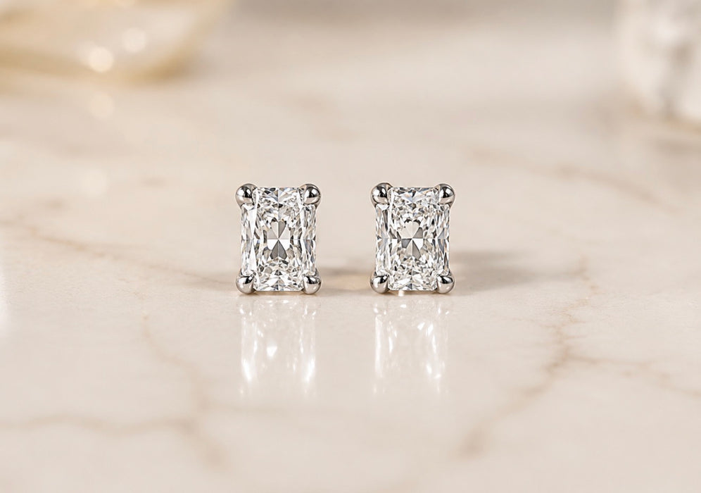2.02 Radiant Diamond Studs