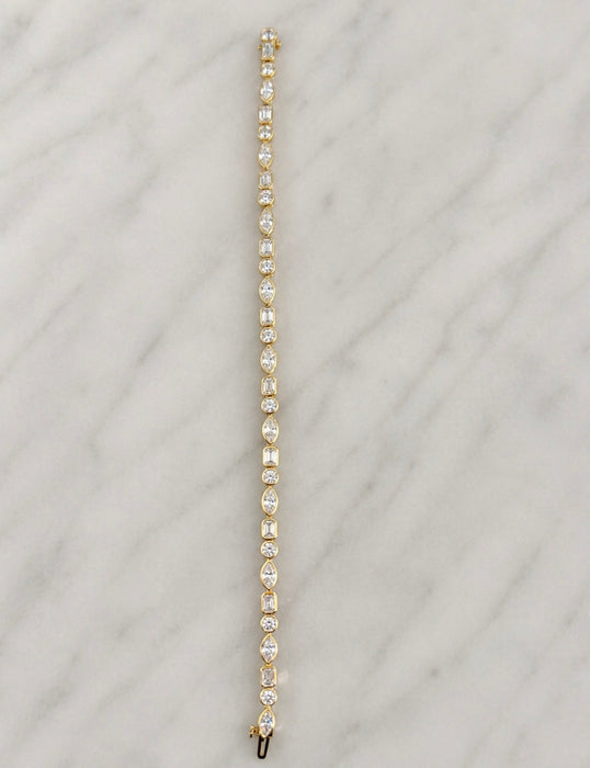 5.87CTW Bezel Set Diamond Tennis Bracelet