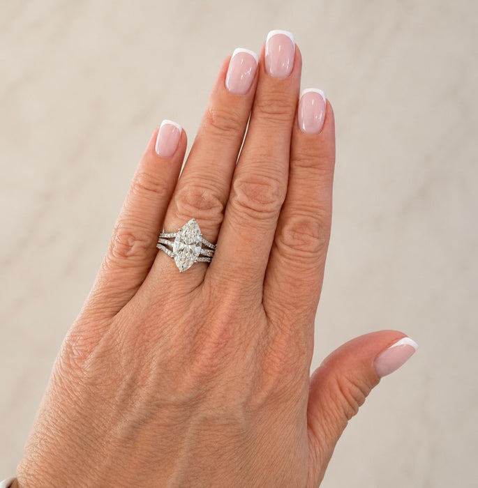 6.29ctw  Marquise Cut Diamond Ring