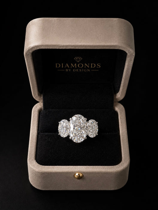 5.19ctw 3- Stone Oval Diamond Ring