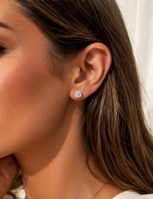 2CT Round Brilliant Diamond Studs