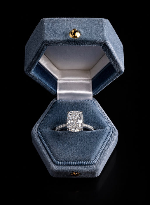 3.35ctw Cushion Cut Diamond Ring
