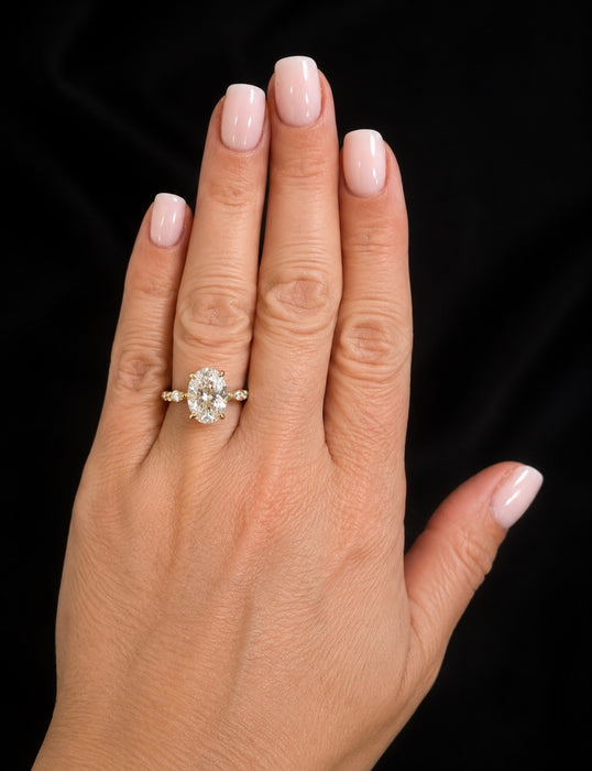 4.06ctw Oval Brilliant Diamond  Ring