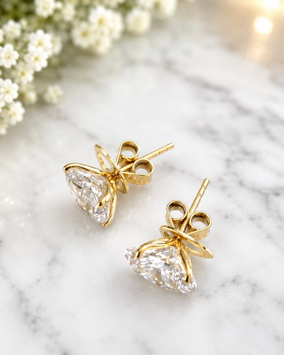 6.09CTW Oval Diamond Stud Earrings