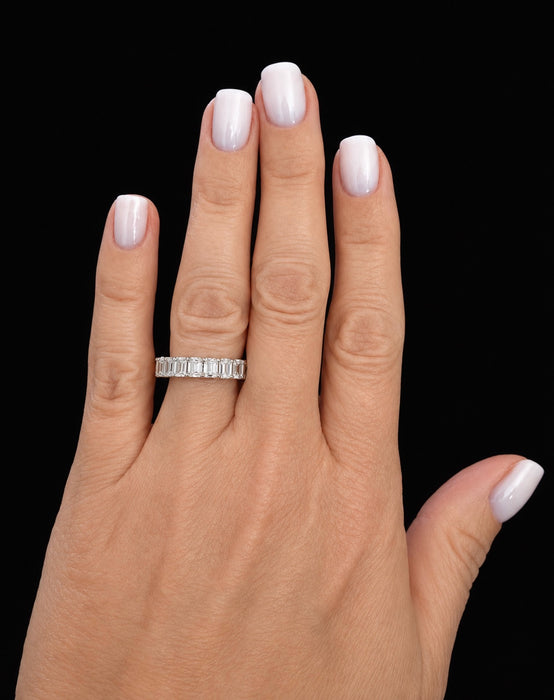 5.46ctw Emerald Cut Diamond Eternity Band