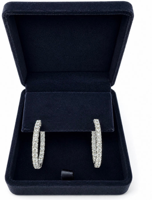 5CT Round Brilliant Diamond Hoop Earrings
