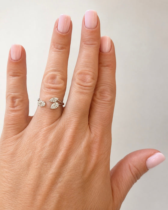 Three Stone Diamond Cocktail Ring