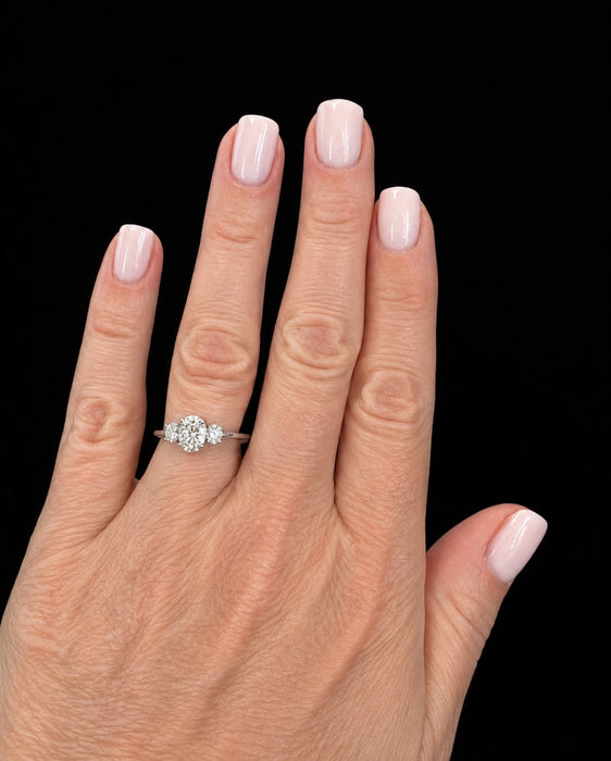 1.56CTW Oval Three Stone Diamond Ring