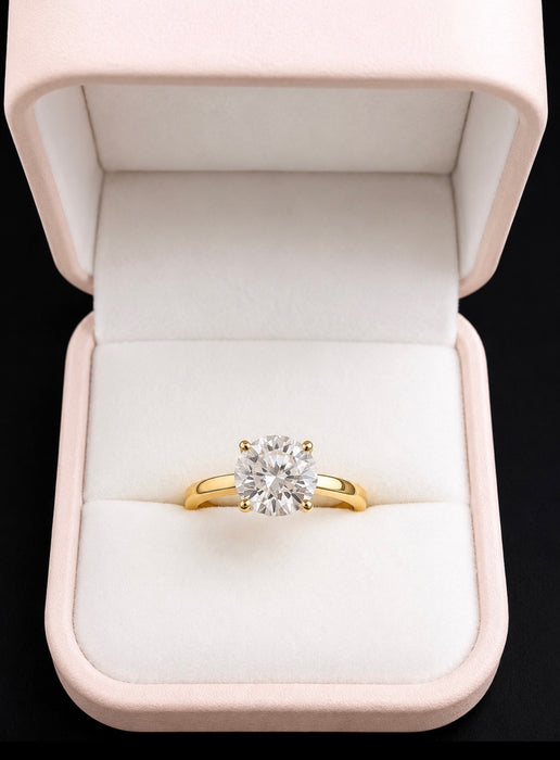 2.13CTW Round Brilliant Diamond Ring with Hidden Halo