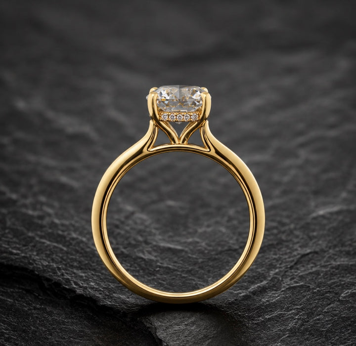 2.13CTW Round Brilliant Diamond Ring with Hidden Halo