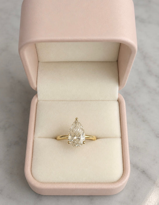 3.00CT Pear Shaped Diamond Engagement Ring