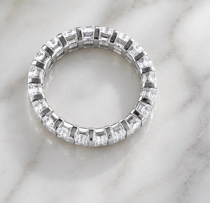 5.37ct Radiant Cut Diamond Eternity Band