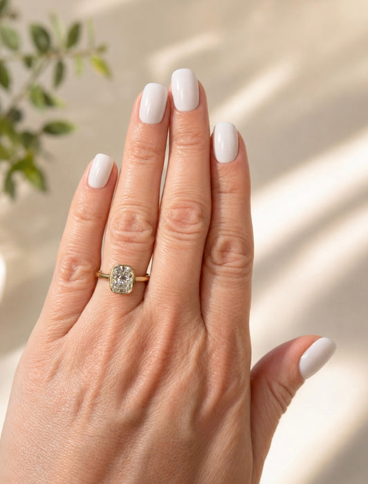2.09 Cushion Cut Diamond Engagement Ring