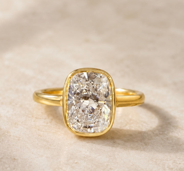 2.09 Cushion Cut Diamond Engagement Ring