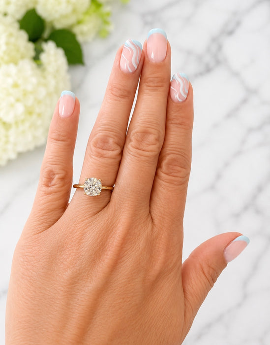2.08ctw Round Brilliant Diamond Engagement Ring