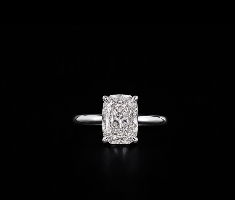 2.05ct Elongated Cushion Cut Diamond Engagement Ring