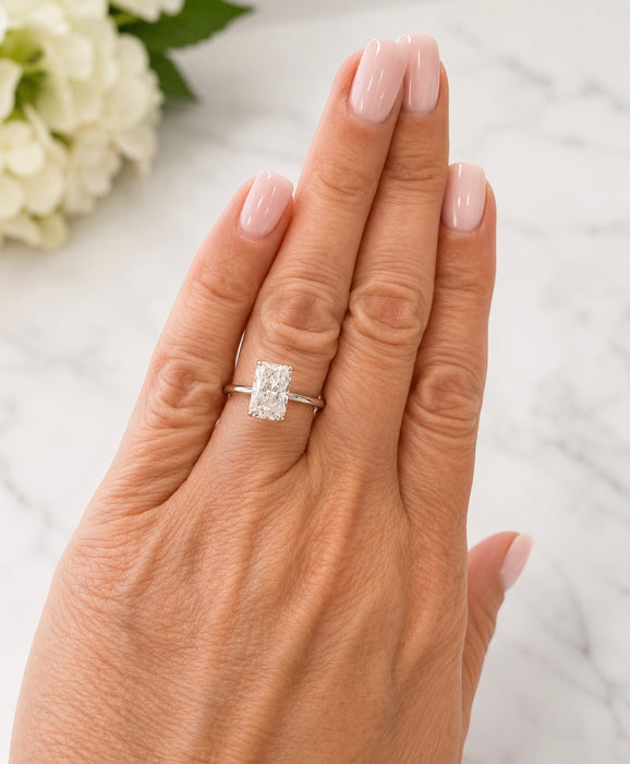 2.07ct Radiant Cut Diamond Engagement Ring