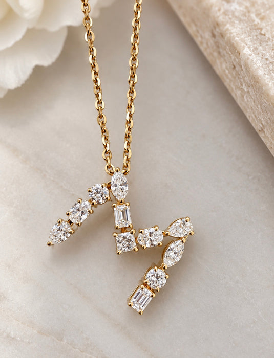 Diamond Initial Necklace
