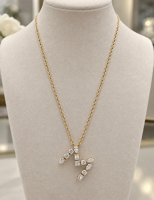 Diamond Initial Necklace