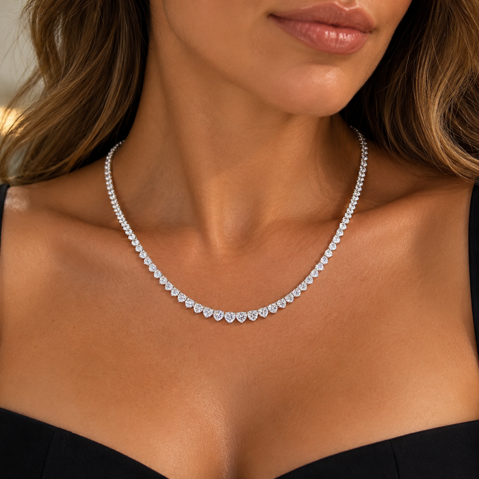 Graduated Diamond Tennis Necklace 10CTW