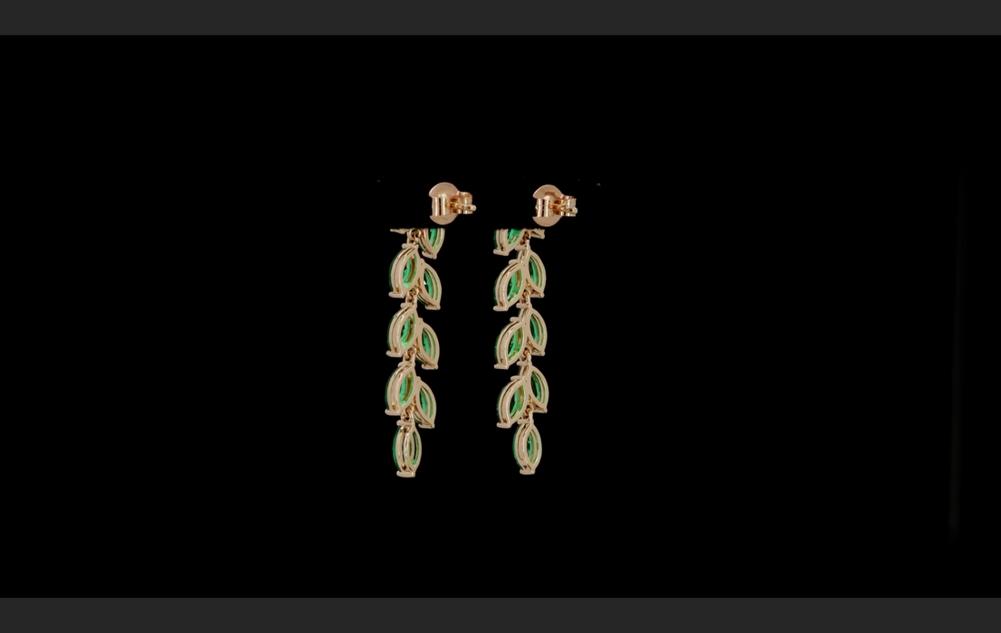 Emerald Fancy Drop Earrings
